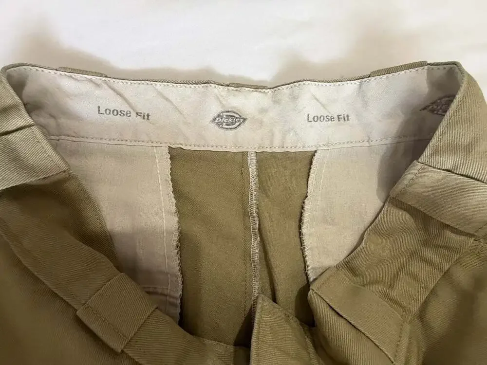 Dickies Y2K Mens 32 Loose Fit Work Shorts Khaki Tan